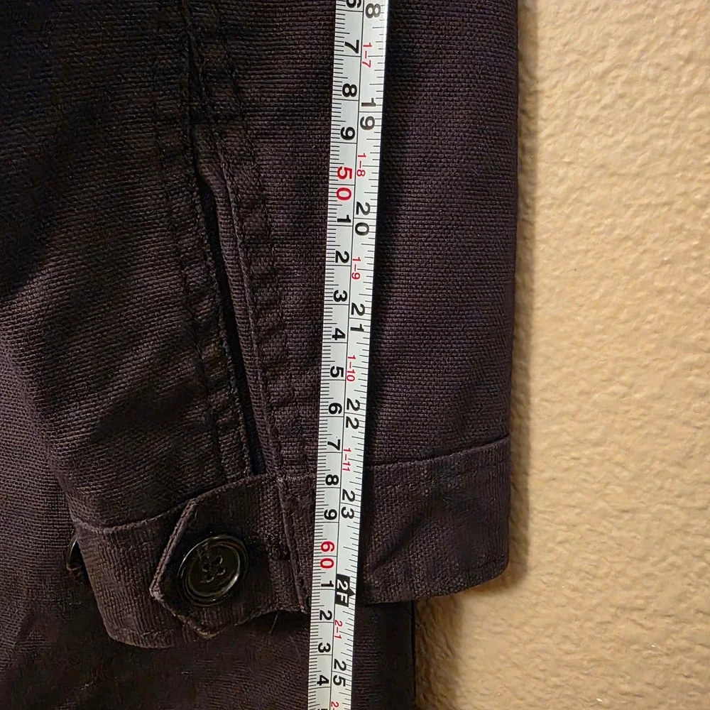 J.Crew Womens Navy Blue Cotton Canvas Hooded Field Parka Waxed Rain Jacket Small